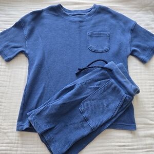 Blue Waffle Knit T-Shirt and Shorts Set Cat & Jack 5T